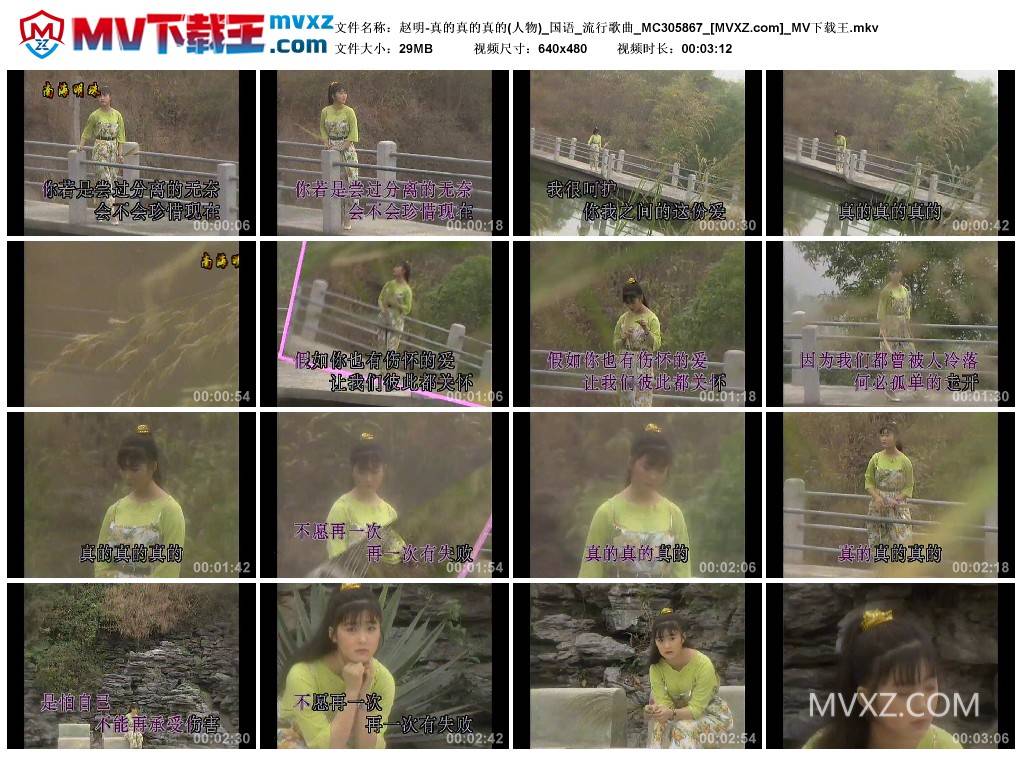 赵明-真的真的真的(人物)_国语_流行歌曲_MC305867